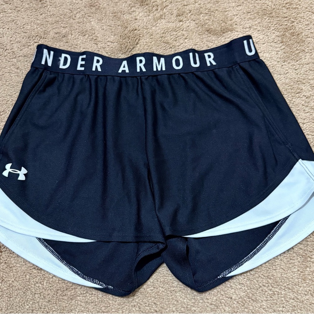 Under Armour Women's Athletic Shorts in Black and White